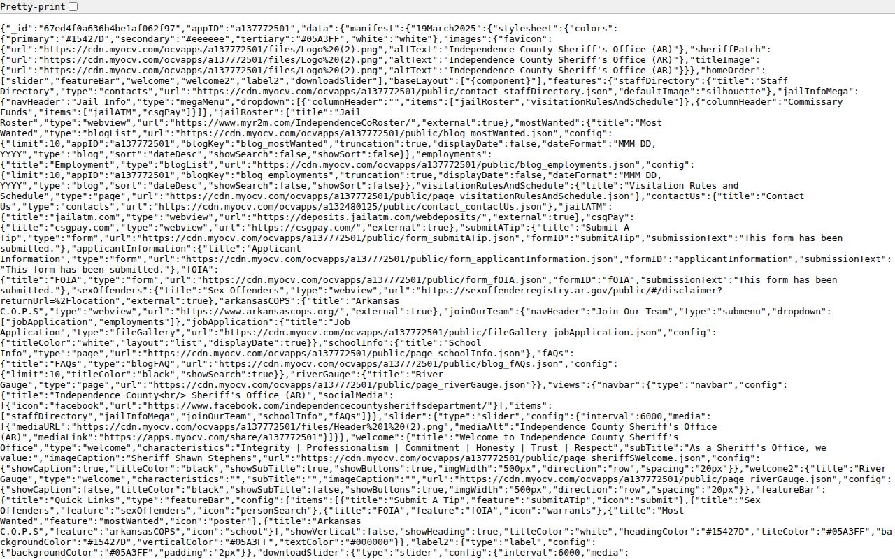 Independence County Sheriff mobile application manifest