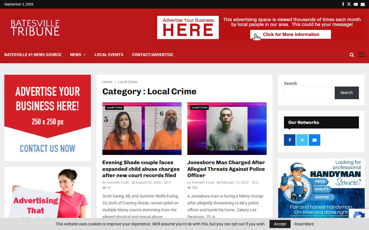 Batesville Tribune local crime news category page